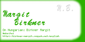 margit birkner business card